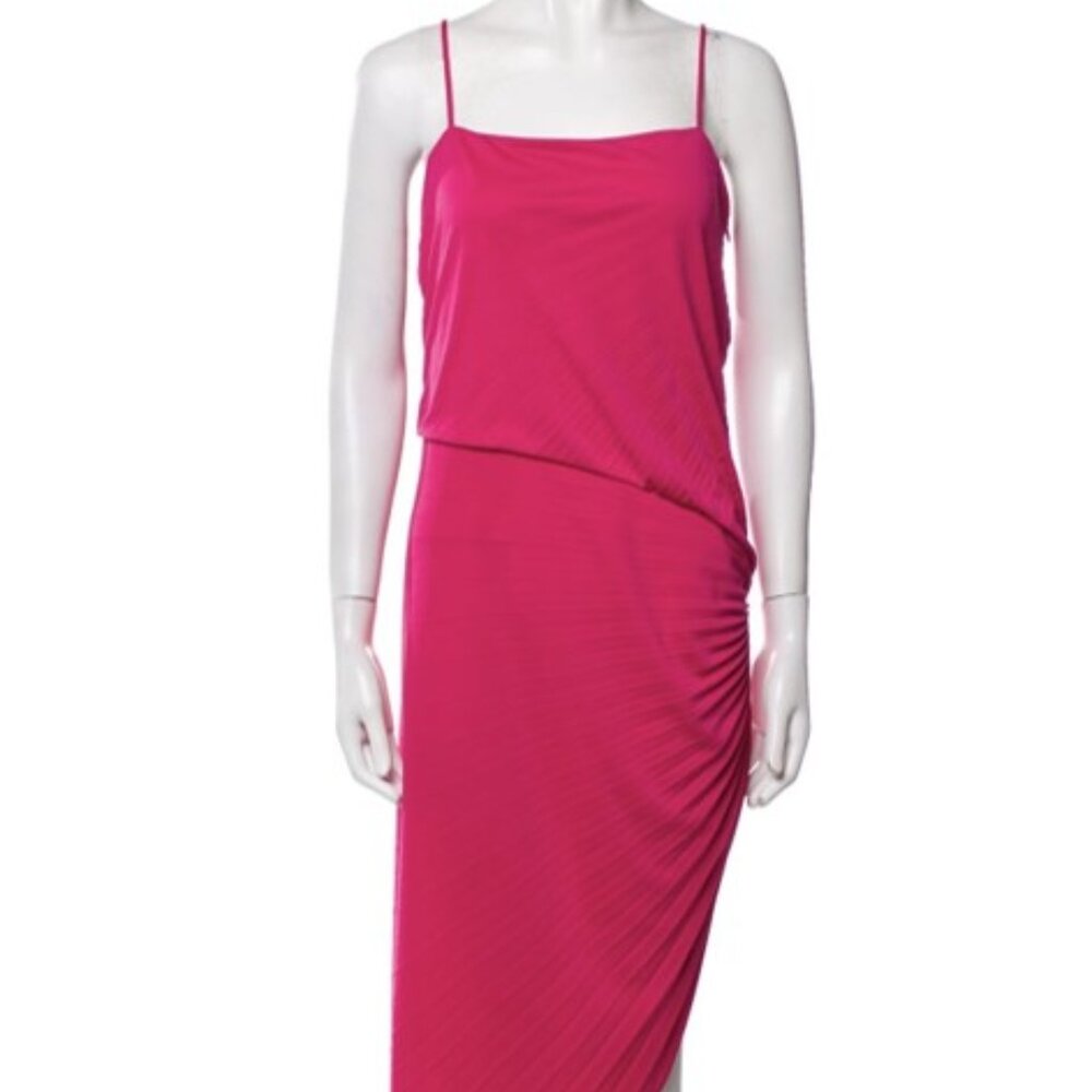 Halston Heritage Vibrant Pink Party Dress